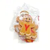 Decoración Navideña Transfronteriza de Tela Nueva, Colgante de Hombre de Jengibre, Adorno para Colgar en el Árbol de Navidad, Hombre de Galleta con Letra Navideña