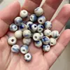 Acessórios para Pulseira de Contas Cerâmicas Redondas Retro 8mm Pacote de Material para Miçangas Artesanais Acessórios para Joias DIY Contas Soltas