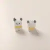Lindo colgante de cachorro de terciopelo largo tridimensional flocado para llavero hecho a mano DIY, cadena de teléfono móvil, hebilla de equipaje, accesorios para coche
