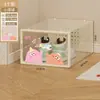 Caja de almacenamiento transparente para zapatos, zapatero plegable, almacenamiento de zapatillas, caja para zapatos, zapatero, solución de almacenamiento de zapatos engrosada a prueba de polvo