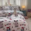 2026 nuevo juego de ropa de cama de cuatro piezas estilo fresco, terciopelo de leche impreso, 200g engrosado