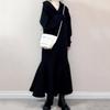 Suministro Transfronterizo Otoño 2024 Nuevo Estilo Japonés Moda Holgado Adelgazante con Capucha Manga Corta Vestido Largo Cola de Pez