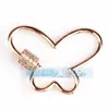 Acessórios de joias DIY cobre puro micro cravejado zircônia luxo parafuso pode abrir e fechar fivela de pulseira e colar