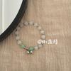 Nova pulseira chinesa de cordão elástico com miçangas de borboleta, pulseira doce de menina com miçangas de vidro, joias de atacado para barraca de mercado noturno