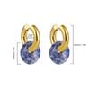 Pendientes de acero inoxidable con diseño transfronterizo europeo y americano, color oro de 18 quilates y piedra natural, estilo nacional, nuevos pendientes redondos de estilo chino, con hebilla para la oreja, joyería para las orejas.