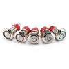 Procesamiento de botón de metal autoenclavante con luz personalizada 12-110V 220V botón de luz impermeable