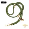 Cordón de alta gama original para teléfono móvil de 8 MM resistente para colgar en el cuello ajustable para exteriores anti-pérdida cuerda trenzada para muñeca dorada