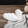 Prato Assimétrico Casual Branco de Melamina Louça Prato de Servir Casa Hotel Durável Anti-Queda Prato para Frutos do Mar