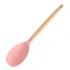 Barril de almacenamiento spot transfronterizo con mango de madera, utensilios de cocina de silicona, juego de 12 piezas de cuchara para cocinar antiadherente, pala, herramientas de cocina