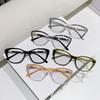 Gafas de ojo de gato transfronterizas fotosensibles que cambian de color anti-luz azul montura de gafas planas de moda sencilla avanzada gafas para miopía