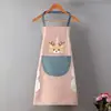 Nuevo Delantal Impermeable para Mujer PVC Engrosado Estampado con LOGOTIPO Moda Cocina Cocinar Adulto Hombres Trabajando Cintura de Trabajo