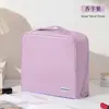 Bolsa de Maquillaje de Pie Color Caramelo de Moda Personalizada, Bolsa de Almacenamiento Esencial para Viajes Estilo Coreano, Neceser con Compartimentos de Gran Capacidad