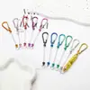 Hebilla de Montañismo DIY con Cuentas Forma de D Calabaza Llavero de Montañismo con Cuentas Metal Multicolor Colgante Multifuncional para Mochila de Exterior