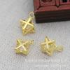 Joias DIY Cobre Banhado a Ouro 24K Cor Duradoura 7*14mm Zircônia Poligonal Pingente Acessórios Decoração de Franja B1749