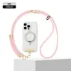 Cordão de Celular de Alta Qualidade com Duas Fivelas, Alça Longa Três-em-Um para Usar Cruzada no Corpo ou no Pescoço, Pulseira de Pulso Trançada Anti-Queda para Celular, Alça de Mochila