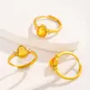 Anillo Abierto Ajustable de Aleación con Goteo de Aceite Estilo Chino, Anillo de Mariposa y Flor de Lujo Ligero de Gama Alta Estilo Ins
