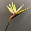 Se Puede Ver Flor de Ave del Paraíso Simulada de PU Strelitzia Reginae Arreglo de Flores de Plástico Blando Decoración del Hogar Estilo Europeo Individual Planta Decorativa de Ave Grulla de Fuego