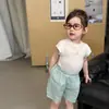 Weimu Roupa Infantil Conjunto para Meninas Calça Verão Estilo Fino 2026 Roupa Infantil Casual Classe A Body para Bebê Cardigã com Proteção Solar