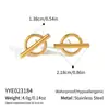 Brincos Irregulares Yiyi Moda Europeia e Americana com Design Simples e Toque de Luxo, Brincos de Aço Inoxidável Banhados a Ouro 18K Atacado para Mulheres