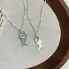 Verano Nuevo Vacaciones en la Costa Gradiente Collar de Peces Lindo Fresco Diseño de Nicho Cadena para Clavícula Versátil Coreana