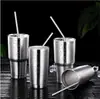 Pajitas de Acero Inoxidable 304 Transfronterizas, Bebidas para Portavasos de Coche, Té de Leche, Juego de Pajitas Metálicas de Colores, Fabricante de Logotipos al por Mayor