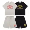 Comercio Exterior Transfronterizo Marca de Moda Europea y Americana Esenciales de Verano Conjunto de Shorts de Manga Corta Sueltos con Cuello Redondo para Hombre y Mujer