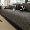 Almofada de sofá em chenille estilo retrô, novo modelo 2026, adequada para todas as estações, à prova de gatos, com capa fixa antiderrapante