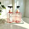 Botella de Plástico PET de Alta Gama para Cosméticos 300ml con Cabeza de Bomba de Presión, Botella para Champú, Botella para Gel de Ducha, Botella para Loción Corporal