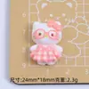 Linda Falda de Cuadros Dibujo Animado Meow Accesorios para Joyería DIY Paquete de Materiales de Accesorios Pequeños de Resina y Pegamento Cremoso Hebilla para Zapatos con Agujero