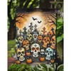 Bandera de Jardín de Halloween Transfronteriza de Amazon 2023 Bandera Festiva Bandera Decorativa de Halloween Bandera para Exteriores Bandera de Jardín