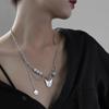 Kulomi Gato Reflexivo Pérola Costura Colar Mulheres Verão e Outono Luz Luxo Multi-Camada Colar Hip-Hop Nicho Sweater Chain