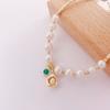 Pulsera de Metal con Perla Natural para Mujer Diseño Nicho ins Viento Frío Celebridad de Internet Pulsera de Perlas Regalo