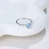 Série Anel Aberto Ajustável Zircônia Corte Rosa Milênio Anel Feminino Nicho Alto Padrão Luxo Leve Anel para Dedo Indicador
