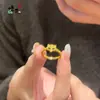Máscara de Raposa Vermelha Joia Estilo Chinês Novo Estilo Chinês Moeda da Sorte Flor Raposa Anel Nicho Versátil Acessórios de Mão