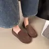 Mocasines Retro Melard Forrados de Lana para Mujer, Zapatos Birkenstock Slip-On para Otoño e Invierno, Suela Suave, Zapatos Cálidos para el Trabajo