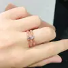 Tamaño de anillo de espinela natural de Birmania: 3*4mm. Viaje diario con baño de plata de ley 925 oro de 18 quilates