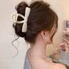 Clip de Pinza Simple con Lazo Marrón Chocolate de Alta Calidad Clip Grande de Tiburón Horquilla para el Cabello Cabeza de Mujer Nuevo Estilo 2024 Cabello