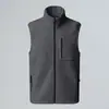 Comercio Exterior Europeo y Americano Transfronterizo Otoño e Invierno Estilo Nuevo Diario Casual Deportivo Ropa para Exteriores Cuello Alto Cremallera Chaleco Ropa para Hombre