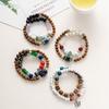 Joyería de cerámica de Jingdezhen pulsera de doble anillo estilo étnico pulsera multicapa hecha a mano mariposa con cuentas puesto de regalo para parejas