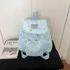 Suave y pegajoso estilo lindo estampado de estrella de leche i mochila estilo ins coreano corazón femenino para compras viaje mochila pequeña