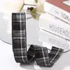 Acessórios de Cabelo de Fita Xadrez Estilo Tweed Roupas Buquê Laço DIY Embalagem de Caixa de Presente Fita Listrada em Duas Cores Fabricação