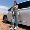 Jeans Holgados de Pierna Ancha para Mujer, Primavera y Otoño, Cintura Alta Pequeña, Adelgazantes, Tipo Pera, Pierna Gruesa, Cadera Ancha, Edición Estrecha, Pantalones de Pierna Recta