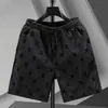 Transfronterizo Aliexpress Amazon Tendencia Pantalones Cortos Europeos Verano Hombres Pantalones Grandes Flockeados Casuales Pantalones de Playa Hombres