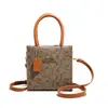 Bolso de Mano de PU para Mujer con Estampado de Flores Antiguas para Teléfono Móvil Bolso Cruzado Pequeño Nuevo 2025 Bolso Mini Vintage para Música Bolso de Hombro