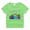 2023 nueva ropa infantil, camiseta de manga corta de verano para niños, camisa de algodón para niños y niñas, camiseta de media manga para bebés, top para niños