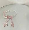 Pulsera de Mariposa Amor Flor Otoño Nueva Pulsera de Cristal de Mariposa para Mujer, Diseño de Nicho, Estilo Ins, Joyería de Pulsera para Estudiante de Alta Gama