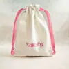 Bolsa de Algodón Puro Sarja a Prueba de Polvo Bolsa de Almacenamiento para Joyería Labial Auriculares Cuentas Cierre de Cordón Bolsa de Embalaje de Lona Venta al por Mayor