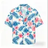 Camisa Retro de Vacaciones en la Playa con Estampado Hawaiano Hecha a Medida para Hombres y Mujeres, Camisa Floral Holgada de Manga Corta, Camisa Personalizada Transpirable