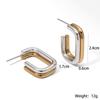 Australia Europa antigua y Estados Unidos venta caliente transfronteriza pendientes de acero inoxidable de personalidad simple de dos colores para mujer INS nicho de alta gama pendientes versátiles