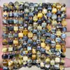 6mm 8mm Pedra Natural Cristal Ágata Canto Chanfrado Quadrado DIY Pulseira Colar Acessórios de Joias Produtos Semi-Acabados Atacado